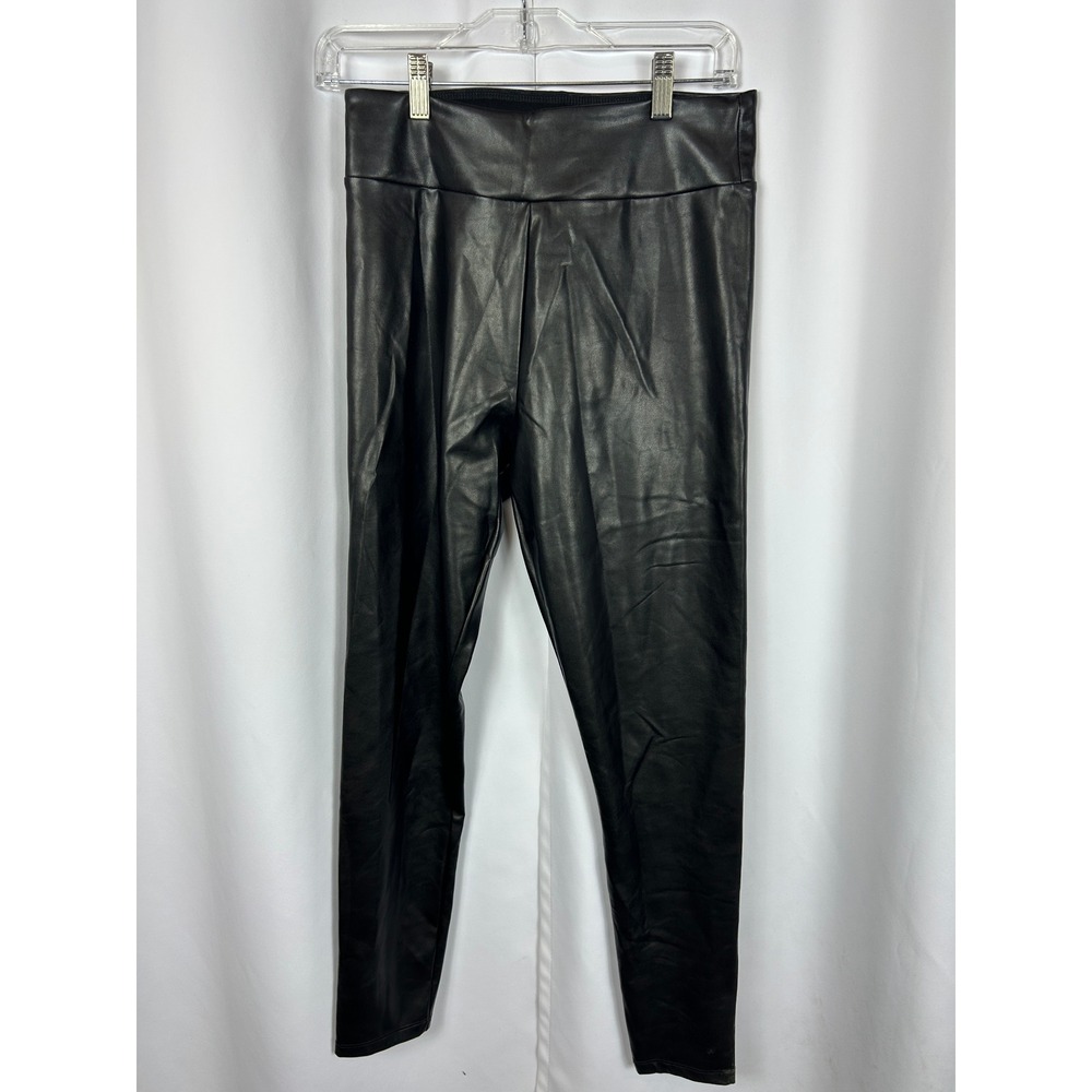 Abercrombie & Fitch Black Vegan Faux Leather High Rise Skinny Leggings Medium